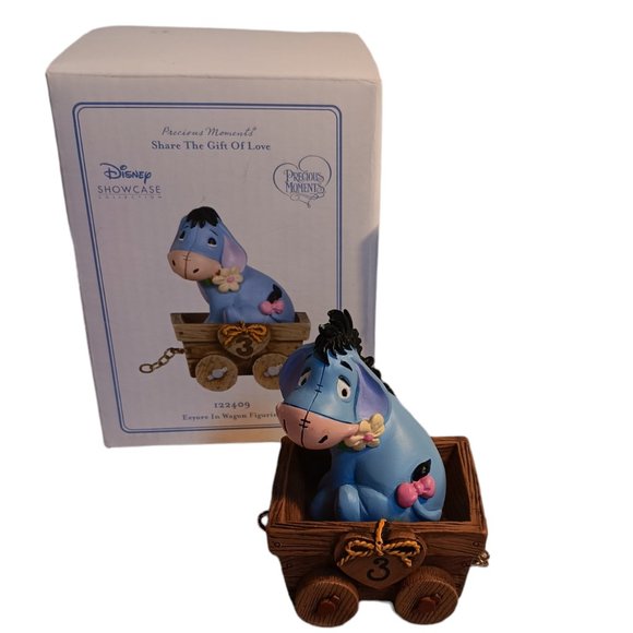 Precious Moments Disney Showcase Collection Eeyore in wagon Figurine 2012 - Picture 1 of 8